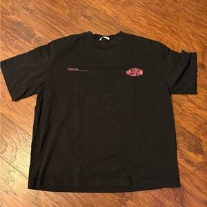 Zara Black Tee with Pink Graphic